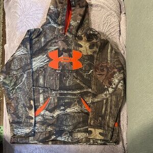 Under Armour Camouflage Hoodie with Bright Orange Accents